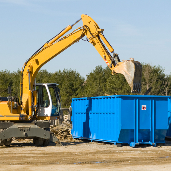 how many times can i have a residential dumpster rental emptied in New Blaine